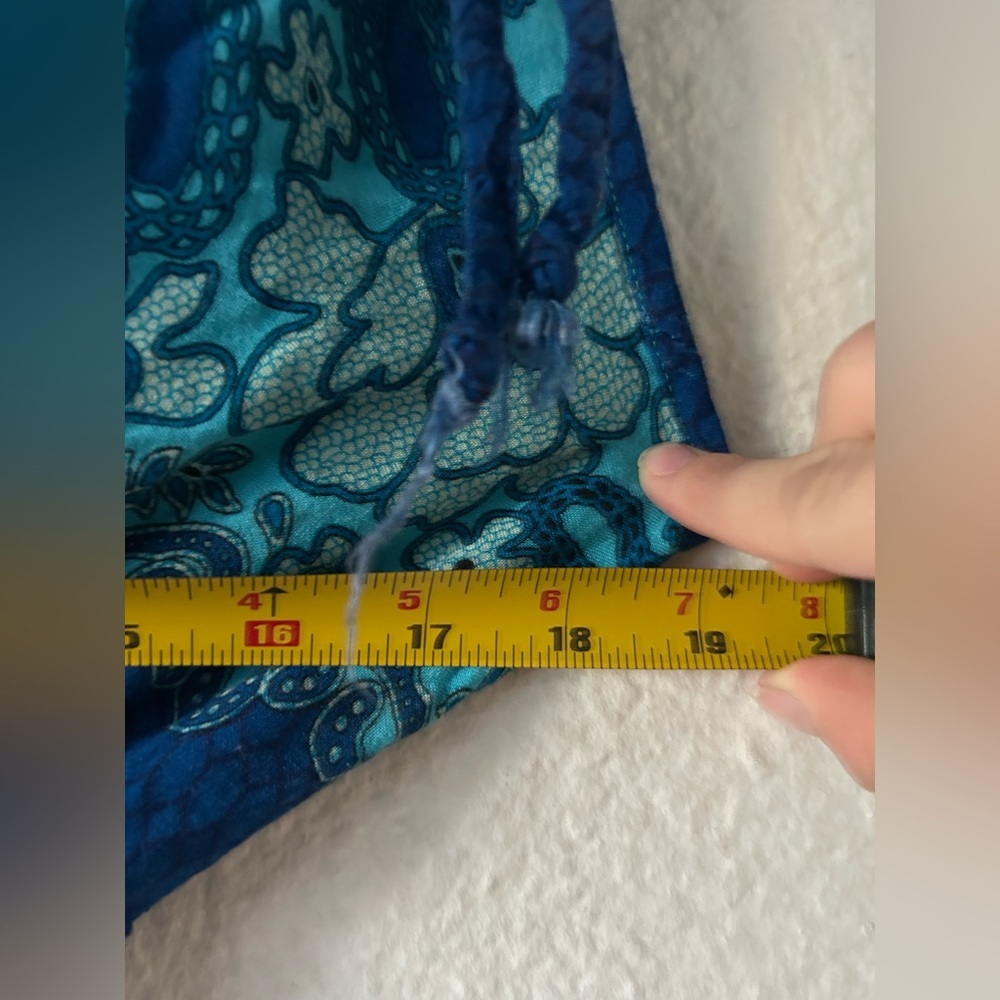 Unbranded Blue Rayon V Neck Stretch Maxi Medium Dress Fairy Mermaid Y2K - Picture 9 of 10